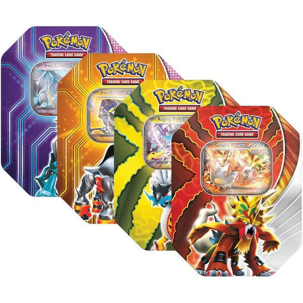Pokémon TCG: Paradox Destinies Tin, více druhů