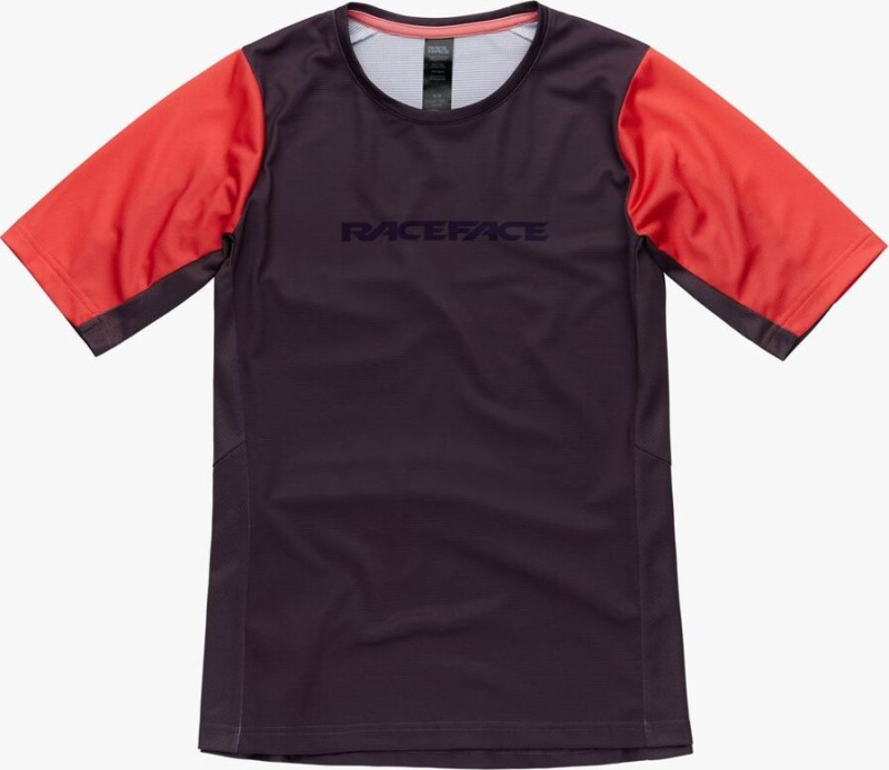 RACE FACE SOFTGOODS Dámský cyklistický dres RACE FACE Indy fialový Barva: šedá, Velikost: M
