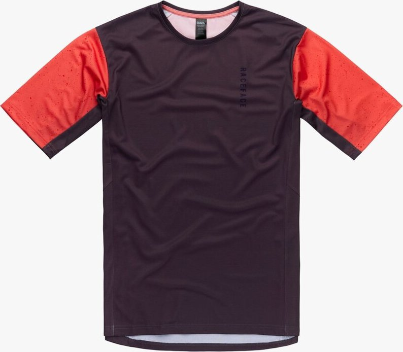 RACE FACE SOFTGOODS Pánský cyklistický dres RACE FACE Indy růžový Barva: černá, Velikost: L