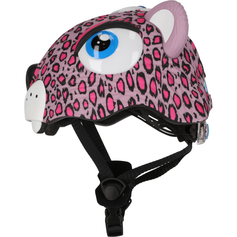 Crazy Safety Leopard, cyklistická helma, junior, růžová
