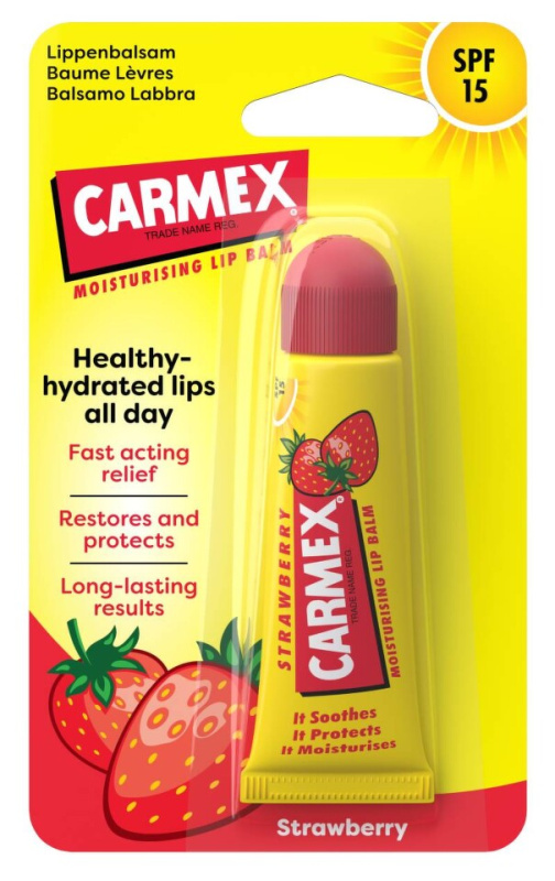 CARMEX Balzám na rty hydratační Jahoda SPF15 10 g
