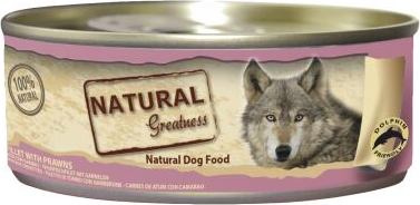 Natural Greatness filet tuňák+krevety, konzerva pro psy 156 g