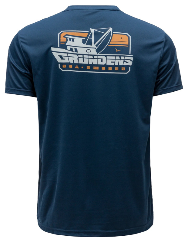 Grundéns tričko commercial boat ss tech tee blue abbys - s