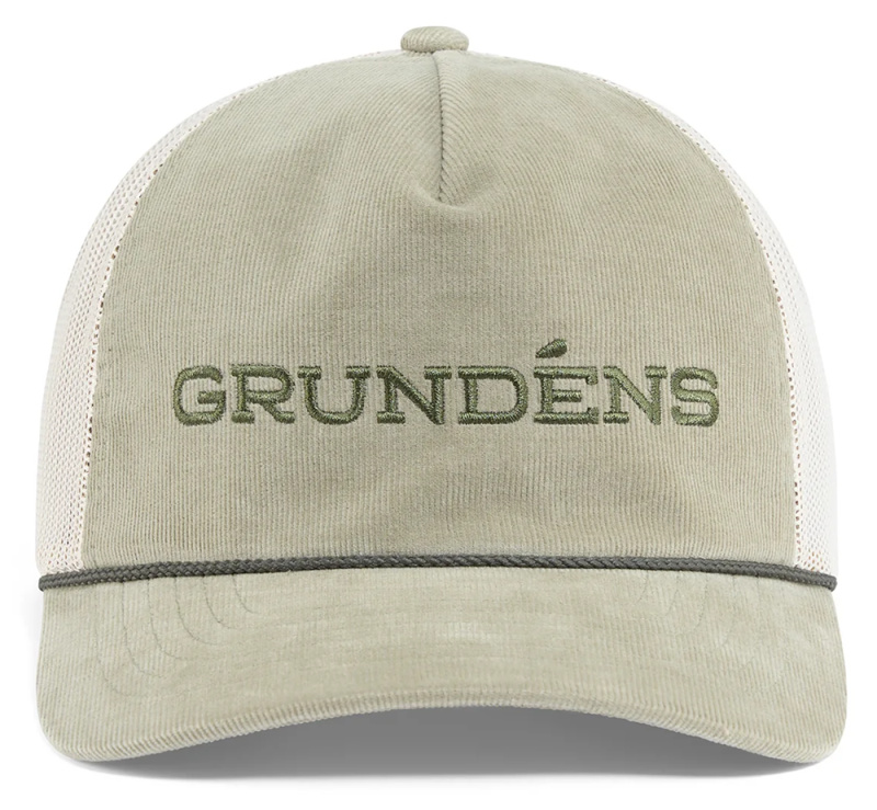Grundéns kšiltovka cord wordmark trucker light olive
