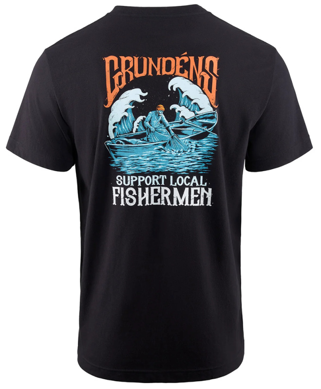Grundéns tričko support fishermen ss t-shirt black - xl
