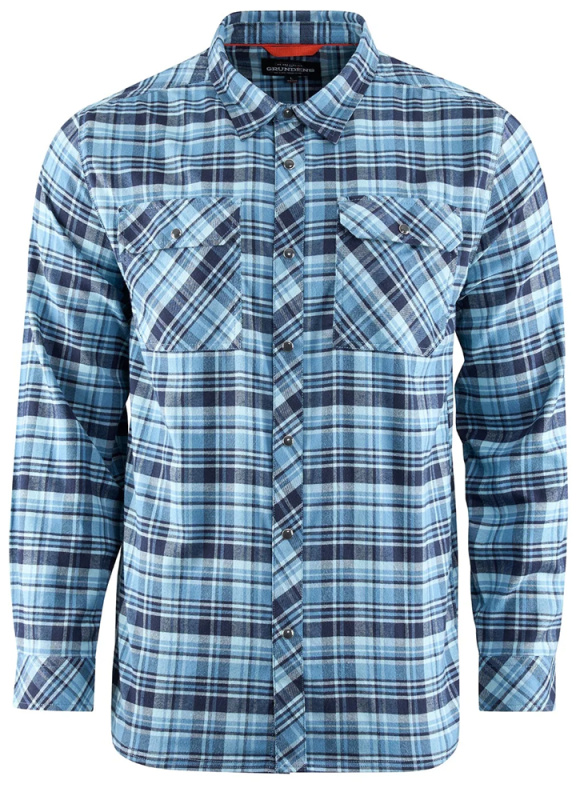 Grundéns košile dungeness seawool flannel shirt captain´s blue - xxl