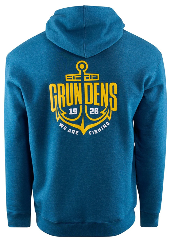 Grundéns mikina displacement dwr hoodie anchor navy heater - m