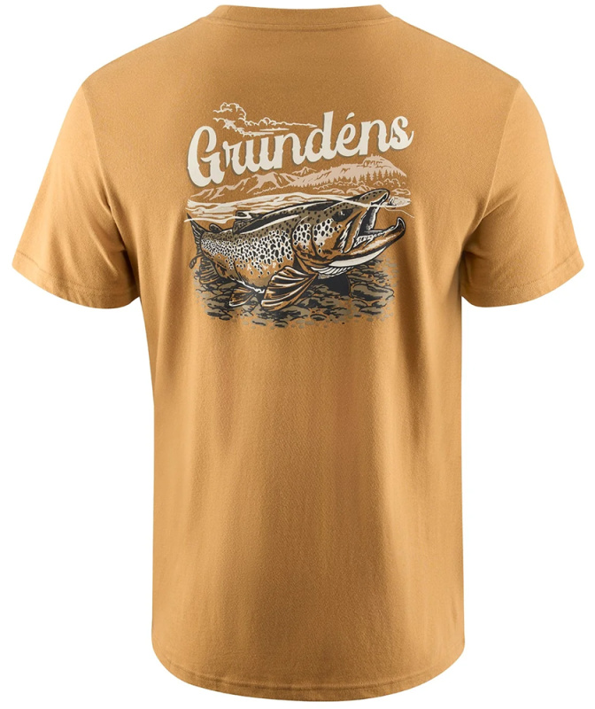 Grundéns tričko leroy brown ss t-shirt whiskey - l