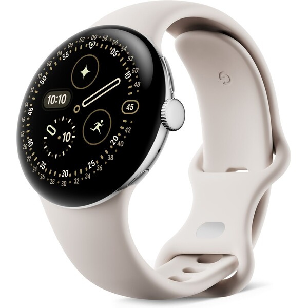 Google Pixel Watch 4 41mm Porcelain Stříbrná