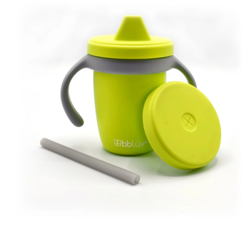 BBLÜV sippy cup rostoucí silikonový hrneček lime