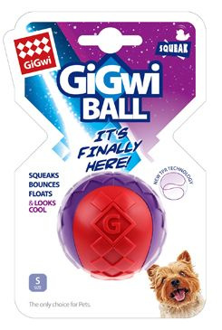 Hračka pes GiGwi Ball míček S červeno/purpurový 1 ks