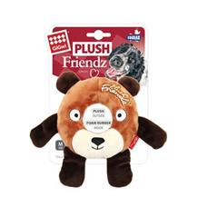 Hračka pes GiGwi Plush Friendz medvěd s gumovým kroužk 1 ks