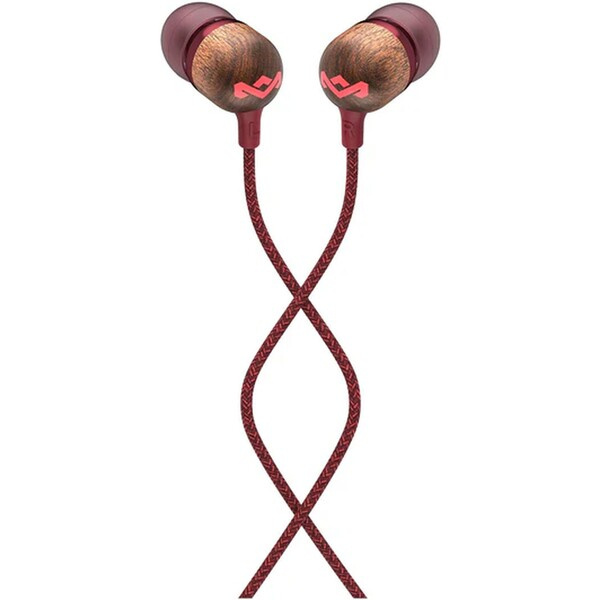 House of Marley Smile Jamaica drátová sluchátka červená Červená