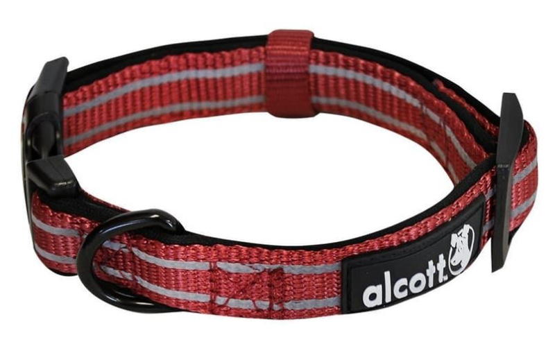 Alcott Reflexní obojek pro psy Adventure červený velikost L