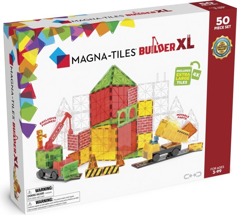 Magnetická stavebnice MAGNA-TILES Builder XL Trucks, 50 dílků