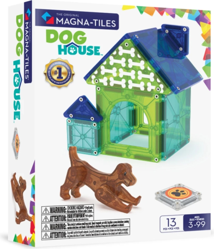 MAGNA-TILES magnetická stavebnice psí bouda (13 dílků)