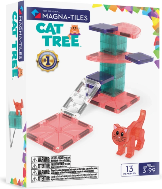MAGNA-TILES Cat Tree magnetická stavebnice kočičí strom (13 dílků)