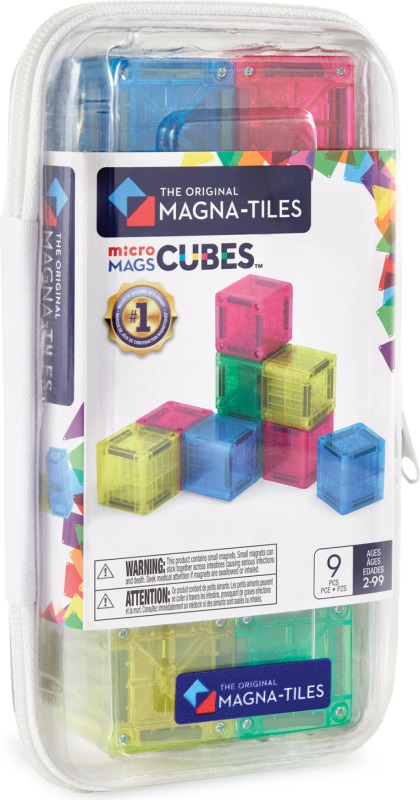 MAGNA-TILES magnetická stavebnice microMAGS cestovní sada kostky - 9 ks
