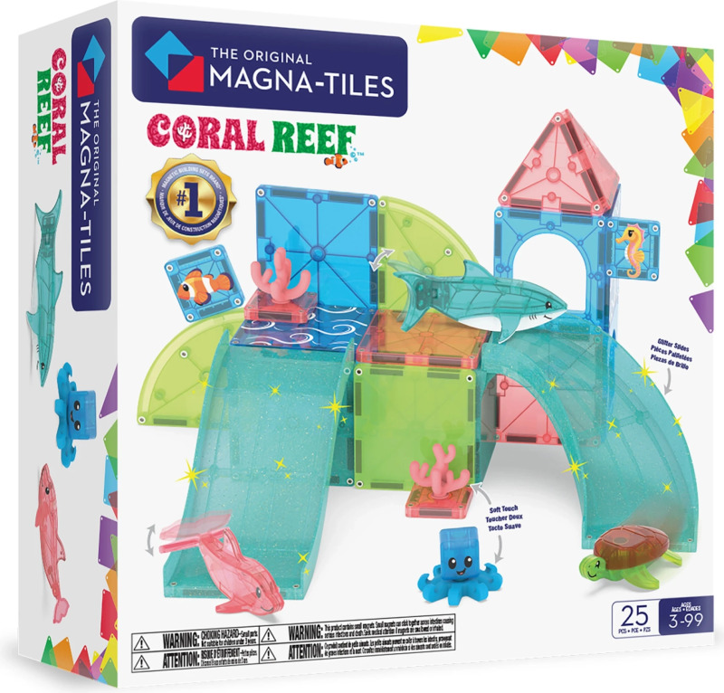 MAGNA-TILES Magnetická stavebnice Korálový útes, 25 dílků