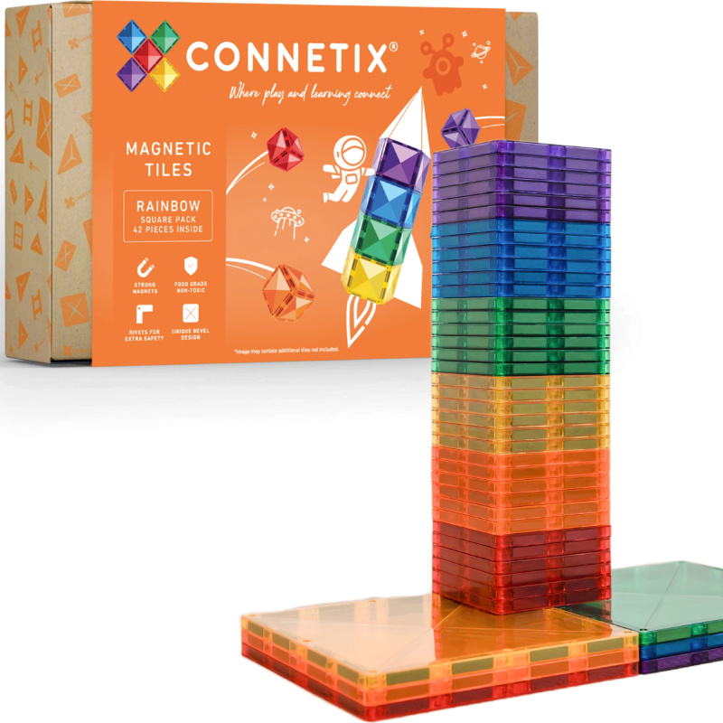 CONNETIX Rainbow Square Pack magnetické stavebnice 42 dílů