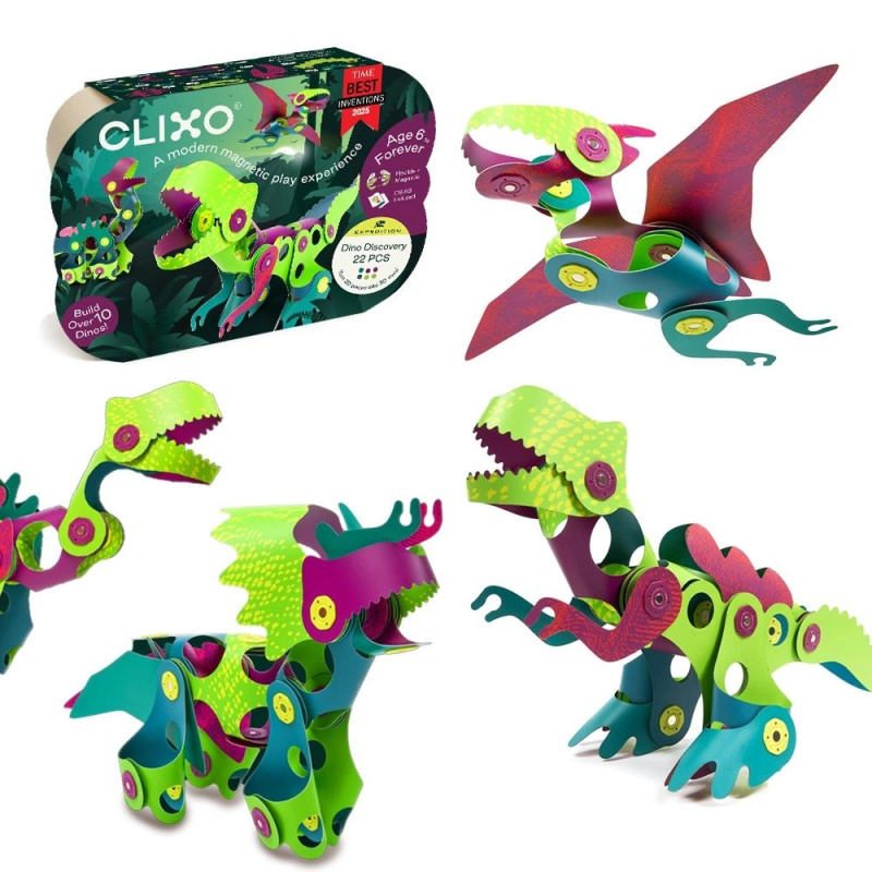 Clixo Dinosauři – sada 22 magnetických dílků