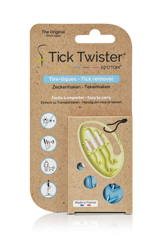 Tick Twister ClipBox 3ks - vytahovač na klíšťata v pouzdře, plast/silikon