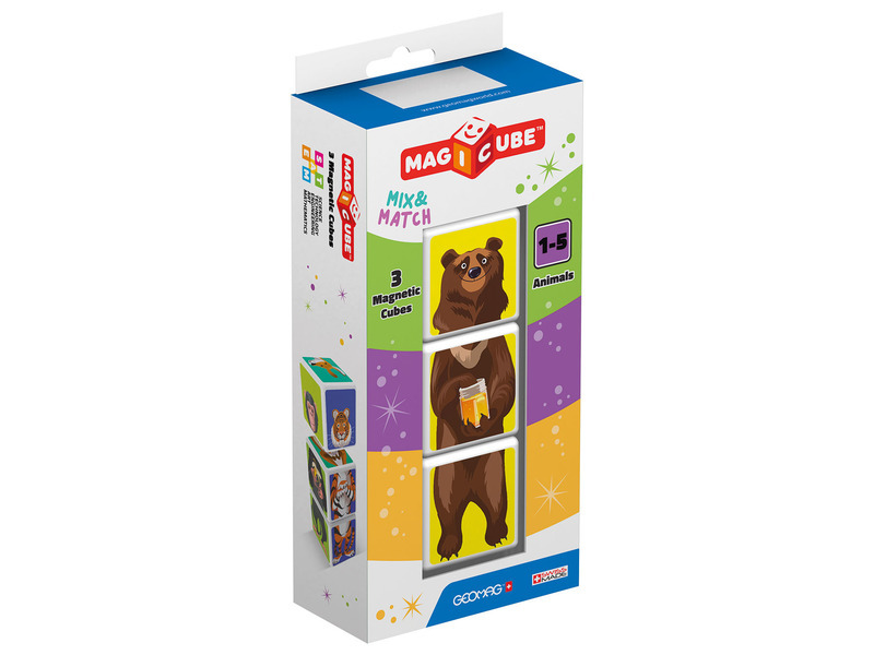 Geomag Magicube Mix&amp;Match Zvířata 3 ks