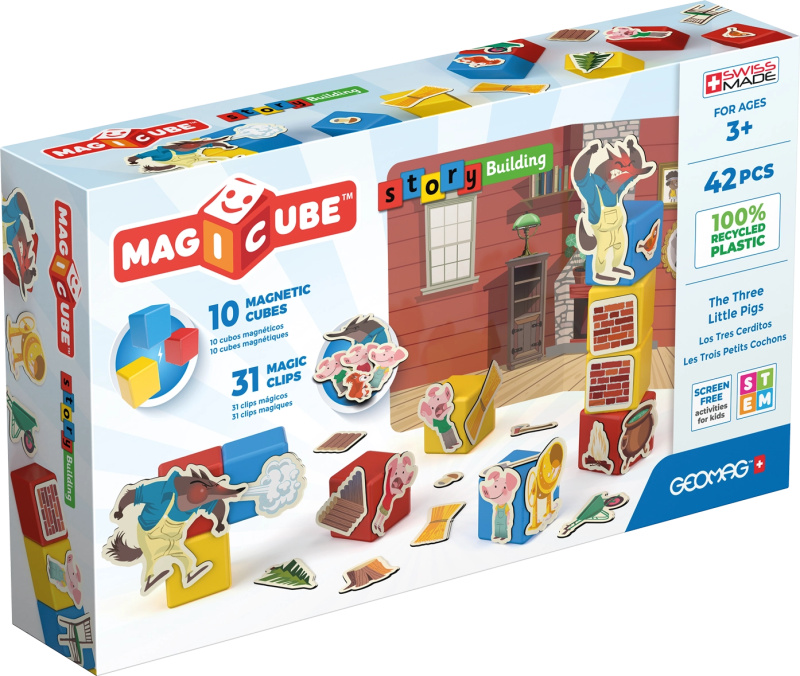 Geomag Magicube Three Little Pigs 42 dílků