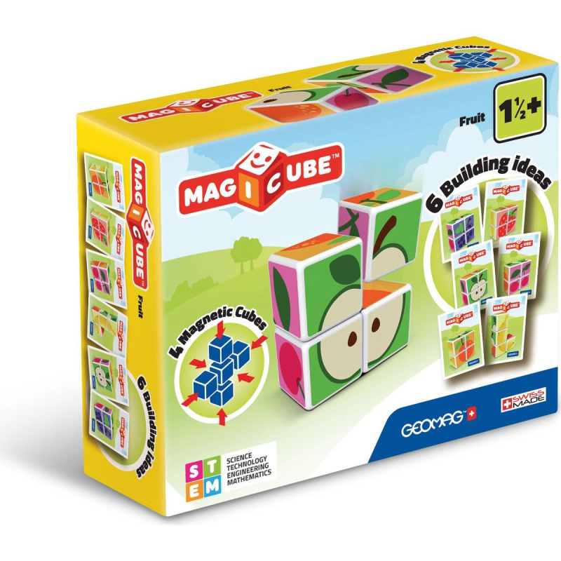 GEOMAG Magnetické kostky Magicube Ovoce