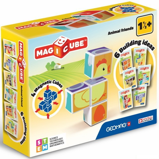 GEOMAG Magnetické kostky Magicube Veselá zvířátka