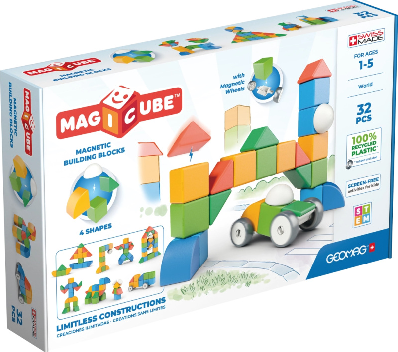 GEOMAG Magnetické kostky Magicube Shapes - Svět 32 dílů