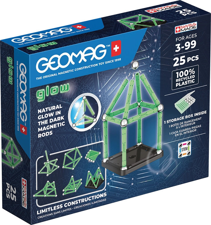 Geomag - Glow, 25 dílků (svítící)