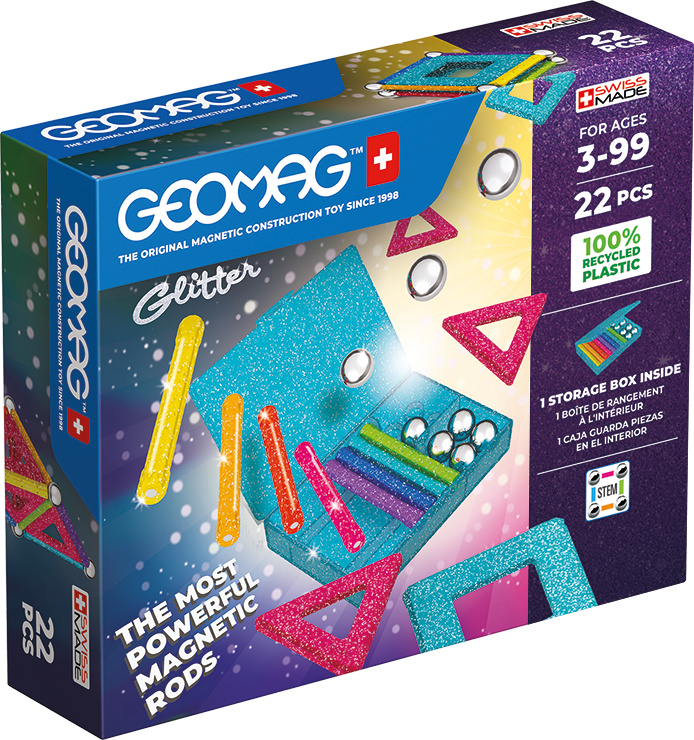 Geomag - Glitter Panels, 22 dílků