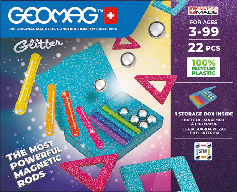 Geomag - Glitter Panels, 22 dílků