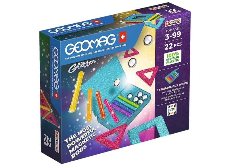 Geomag - Glitter Panels, 22 dílků