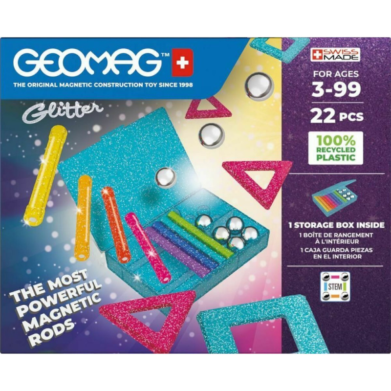 Geomag - Glitter Panels, 22 dílků