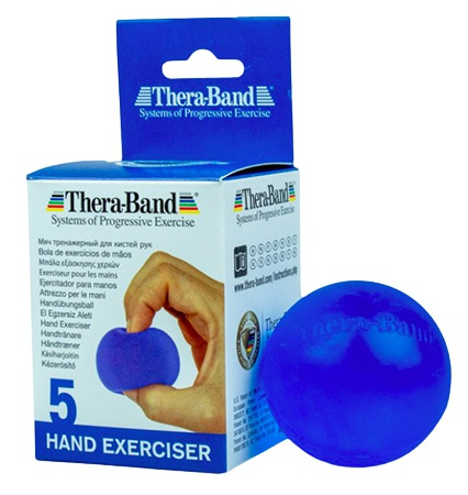 Thera-Band Posilovač rukou gelová kulička - modrá (tvrdá)