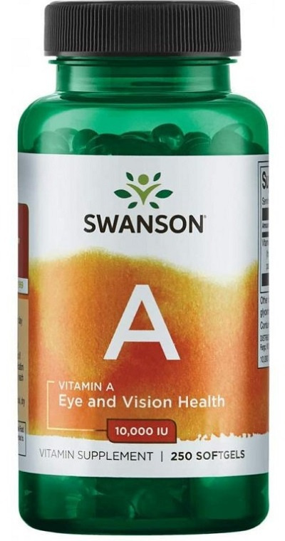 Swanson Vitamin A 10000 IU 250 kapslí