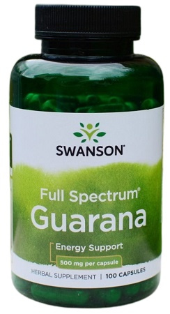 Swanson  Full Spectrum Guarana 500 mg 100 kapslí