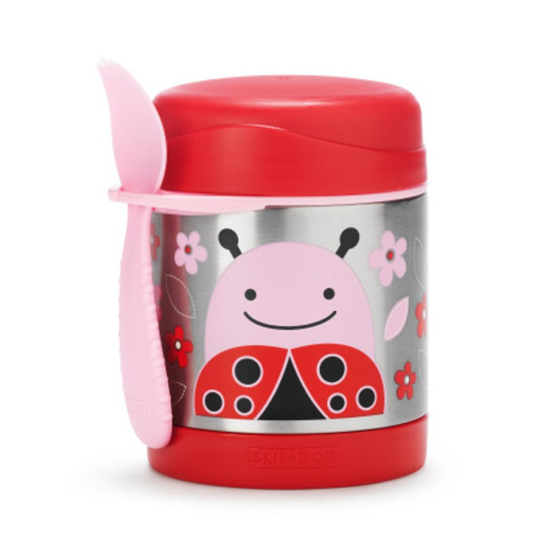 Skip Hop Zoo termoska na jídlo s vidličkou 12+ - Beruška