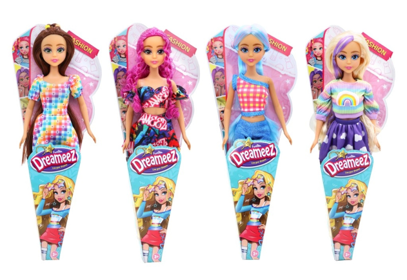 FUNVILLE Dreameez s fialovými vlasy v kornoutu 29cm