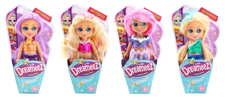 Funville Dreameez mini mořská panna v kornoutku růžové vlásky