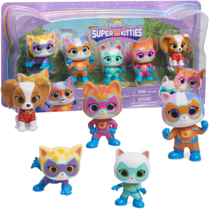 Disney Junior Super Kitties sada 5 figurek – tým koťátek