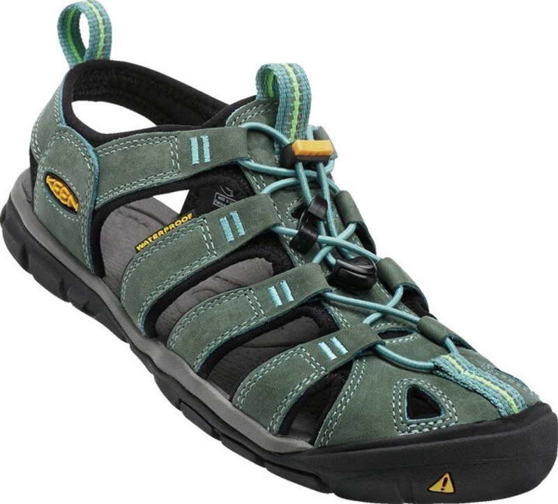 Sandály Clearwater CNX Leather W mineral blue/yellow, Keen, 1014371, modrá - 39