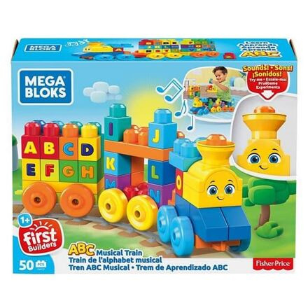Mega Bloks First Builders hudební vláček s písmenky