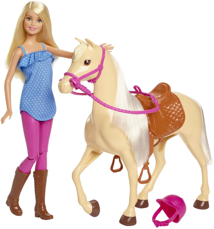 Barbie jezdecký set s koněm