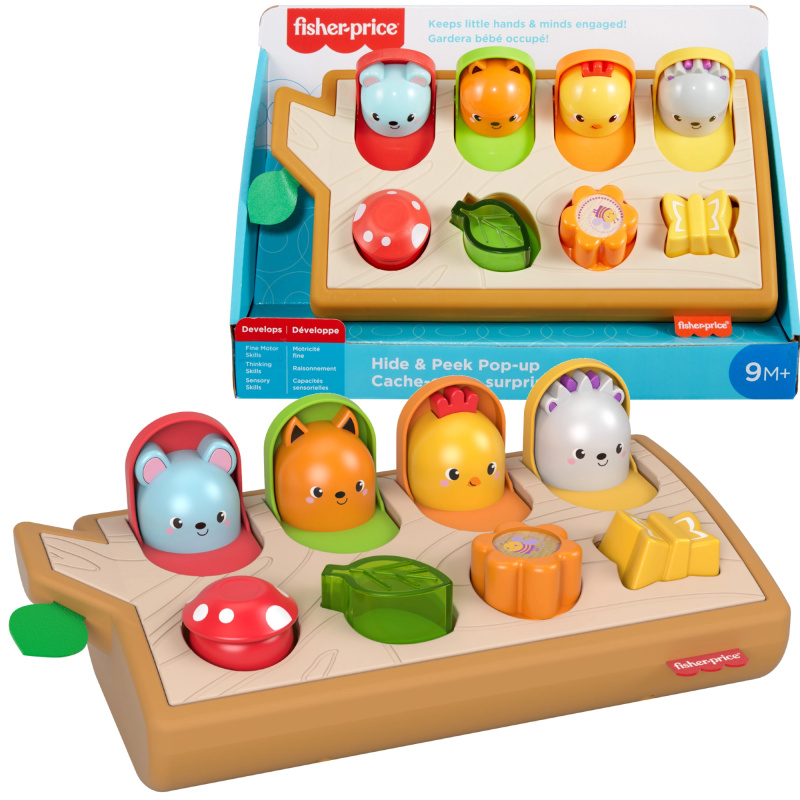 Fisher-Price Vyskakující zvířátka motorická hračka pro miminka