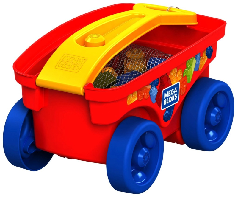 Kostky Mega Bloks ve vozíčku