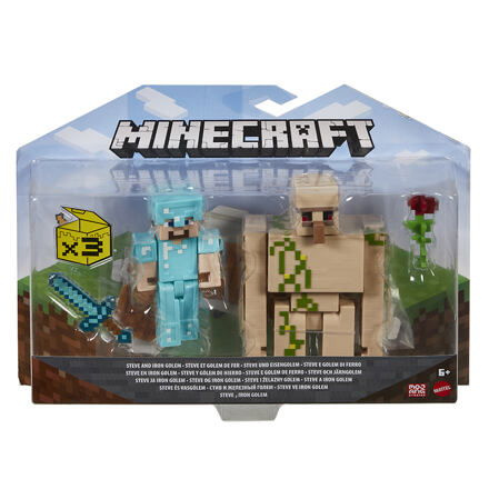 Mattel Minecraft dvojbalení STEVE A OBRNĚNÝ KŮŇ