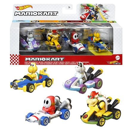 Mattel Hot Wheels Mario Kart Angličák 4ks, více druhů